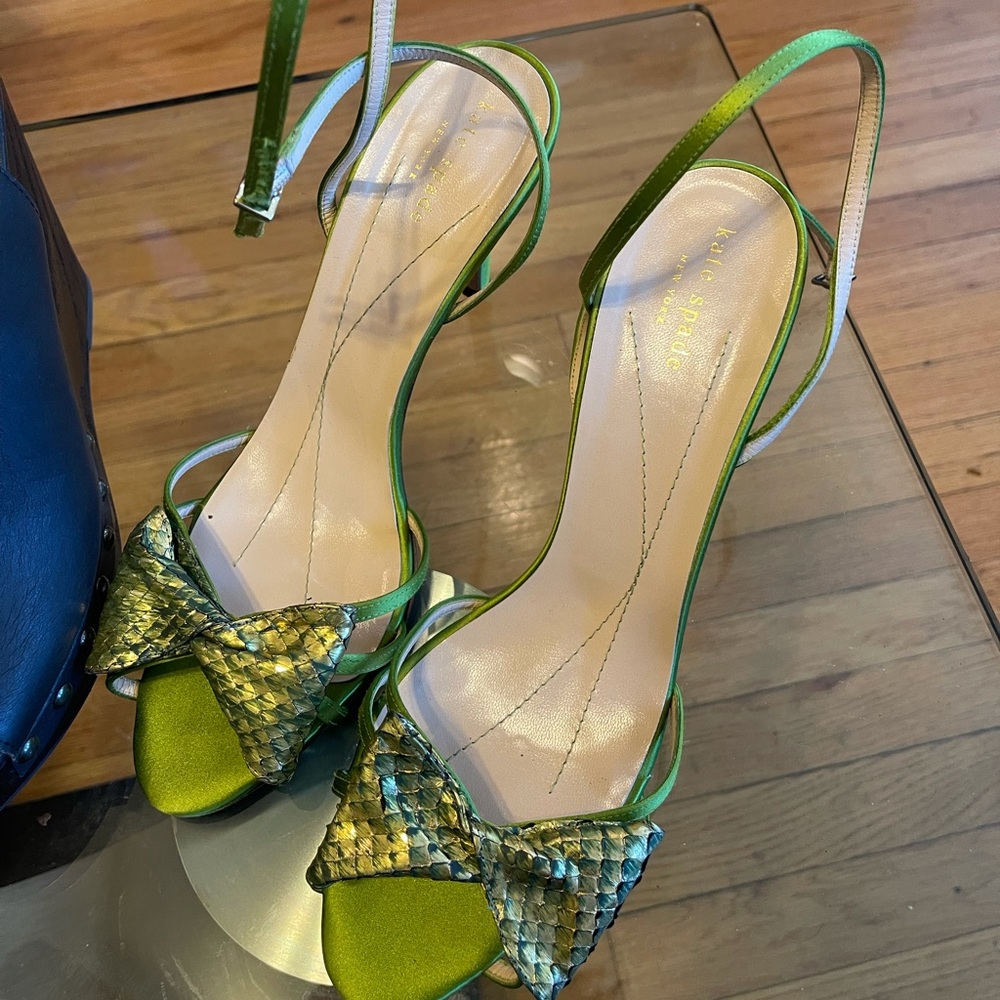 Key Lime Green Kate Spade Strappy sandals